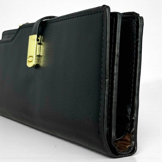 PORTAFOGLIO DONNA COMPATTO CON ZIP E CHIUSURA METALLICA