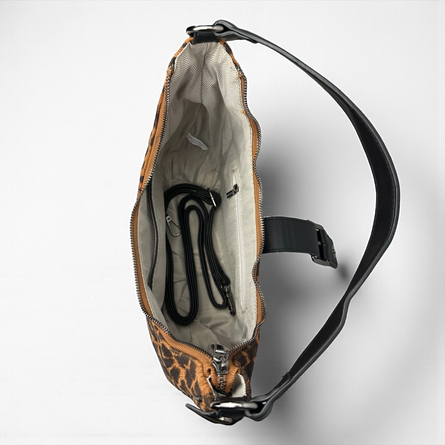 BORSA A SPALLA IN STAMPA ANIMALIER