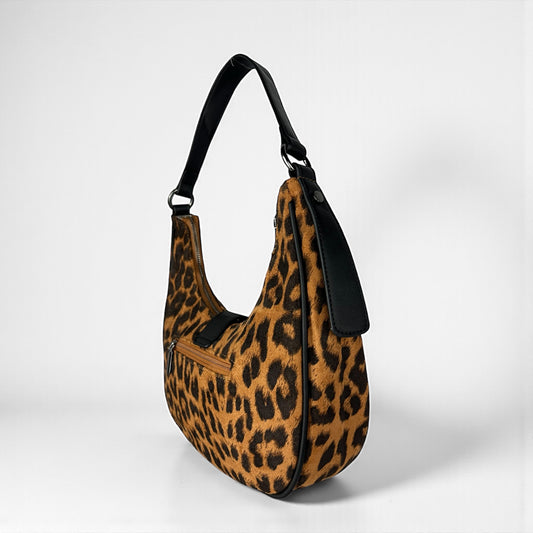 BORSA A SPALLA IN STAMPA ANIMALIER