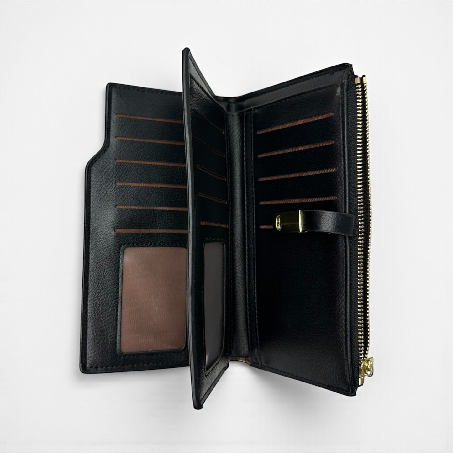 PORTAFOGLIO DONNA COMPATTO CON ZIP E CHIUSURA METALLICA