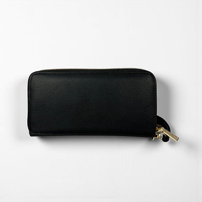 PORTAFOGLIO DONNA CON ZIP E FINITURA GEOMETRICA