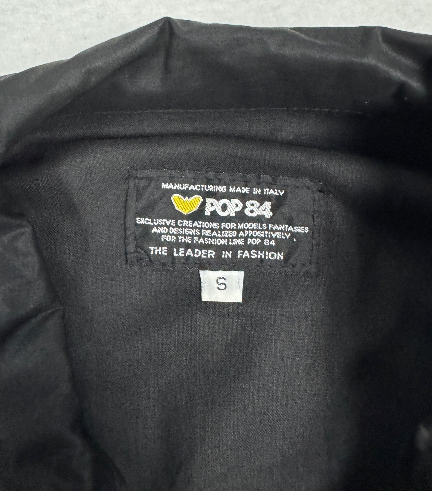 Giacca Vintage "POP 84" Utility Jacket – Total Black taglia S