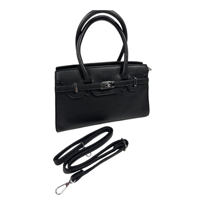 Borsa a Mano e Tracolla " Retro Classic" - Nero Martellato