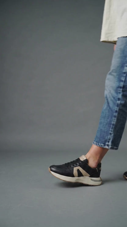 Alexander Smith x ACBC - Sneakers " Hyde" (Blak & Gold Glitter) Taglia 38
